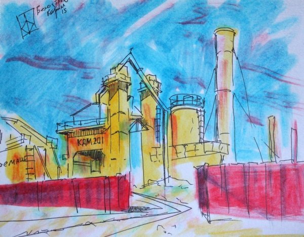 Завод рисунок