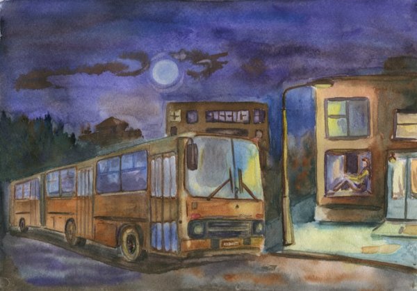 Троллейбус картина