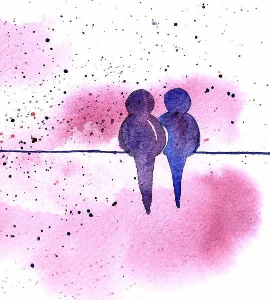 Любовь акварель