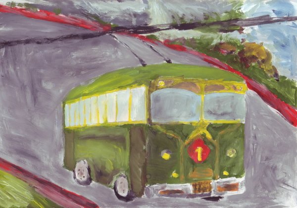 Автобус гуашью