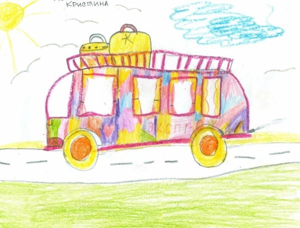 Рисование автобуса для детей старшей группы