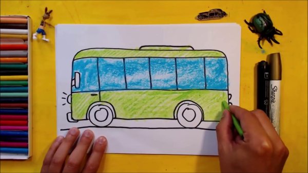 Автобус для рисования для детей