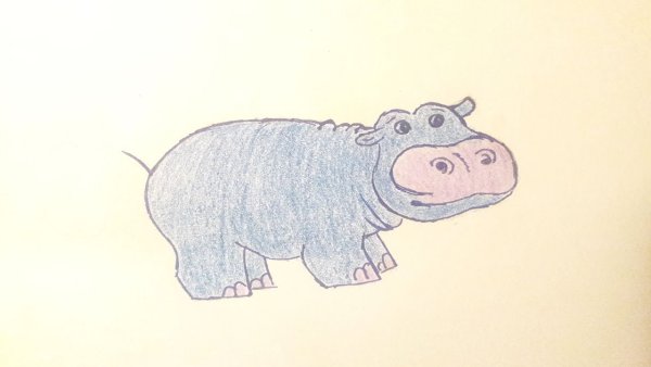 Мастер класс по рисованию бегемотика