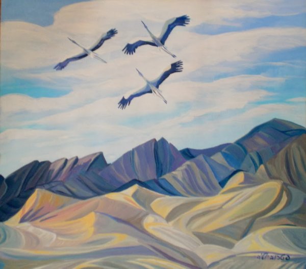 Живопись Журавли горы