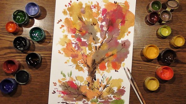 Техника рисования гуашью