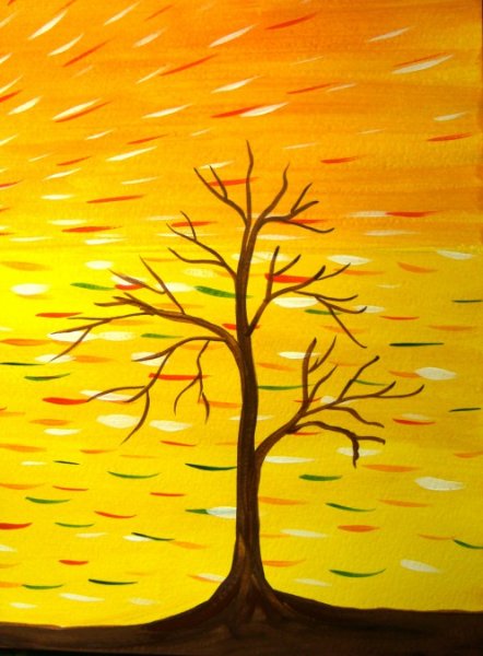 Нарисовать осеннее дерево