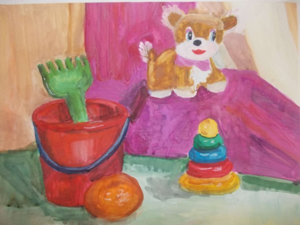 Натюрморт с детскими игрушками