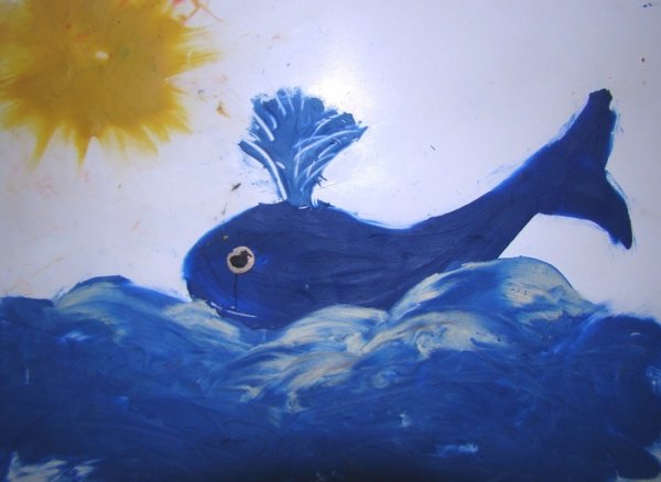 Кит рисование для детей