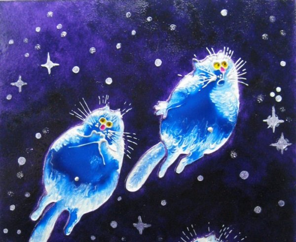 Ирина Зенюк картина космические коты