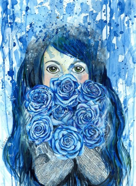 Синий рисунок