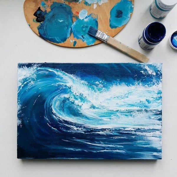 Море акрилом для начинающих