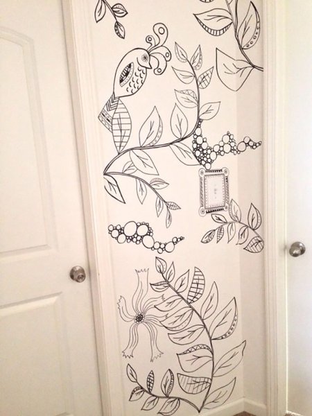 Рисунок на стене своими руками