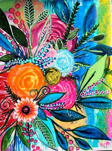 Декоративная композиция цветы