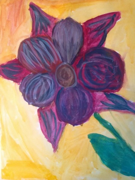 Фантастические цветы рисование старшая группа