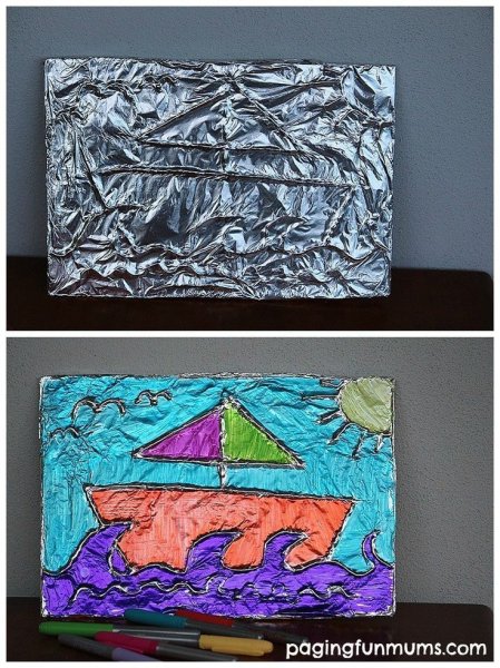 Рисование на фольге для детей