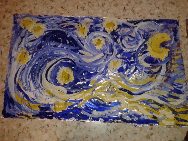 Рисование на фольге красками