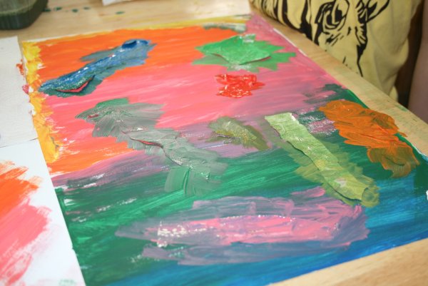 Рисуем фольгой и гуашью