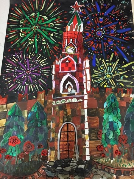 Рисование Московского Кремля