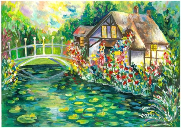 Дом рисунок гуашью