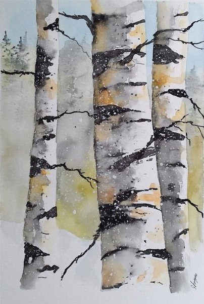 Рисование коры дерева