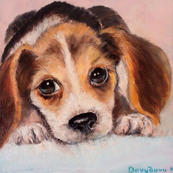 Милый щенок портрет