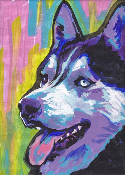 Хаски гуашью