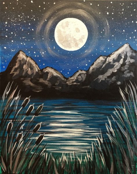 Рисование ночного пейзажа