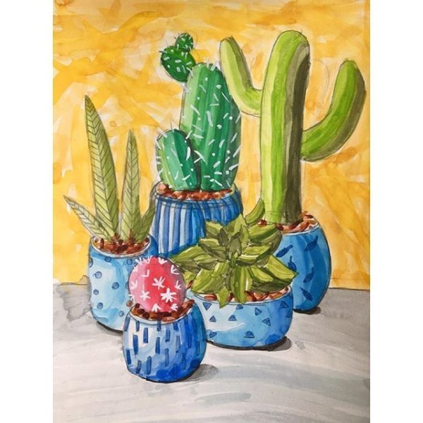 Натюрморт с кактусом