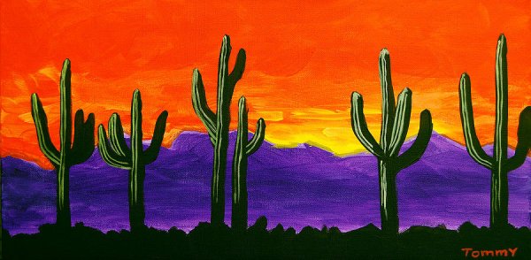 Кактус Мексика живопись