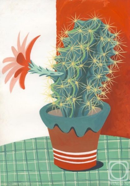 Декоративная живопись кактусы