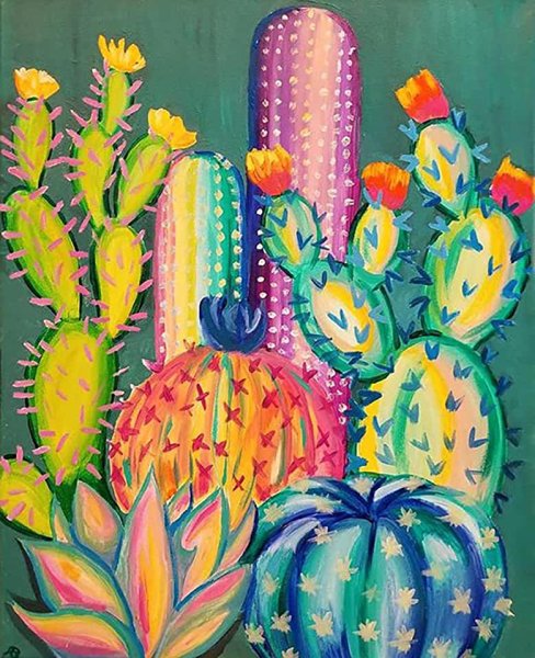 Идеи для рисунков Кактус