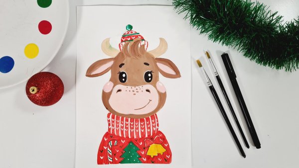 Рисунок символ нового года 2021 1 класс