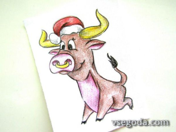 Новогодние коровка и бычок новогодние