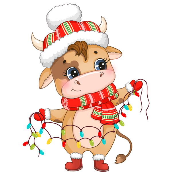 Новогодние Акварельные иллюстрации