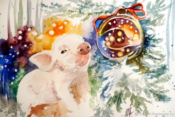 Корова с венком на голове