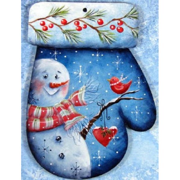 Новогодние иллюстрации с варежкой