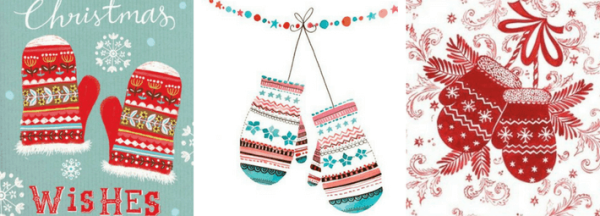 Новогодние иллюстрации с варежкой