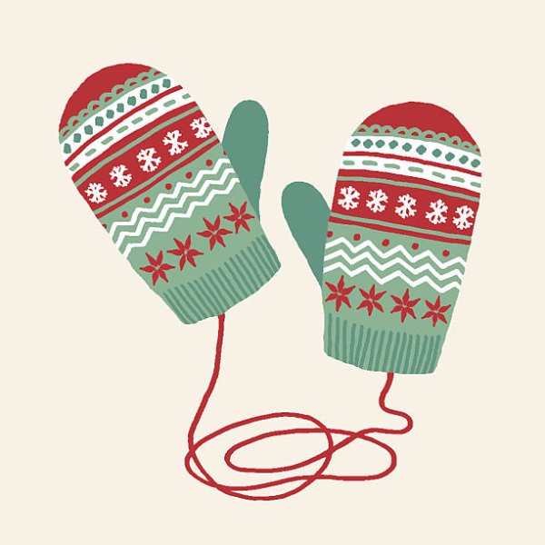 Новогодние варежки рисунок
