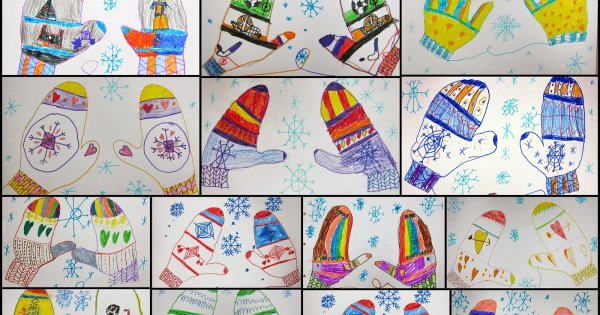 Украшаем варежку изо