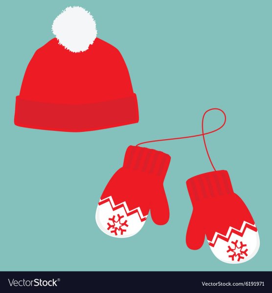 Рисование с детьми шапка и варежки