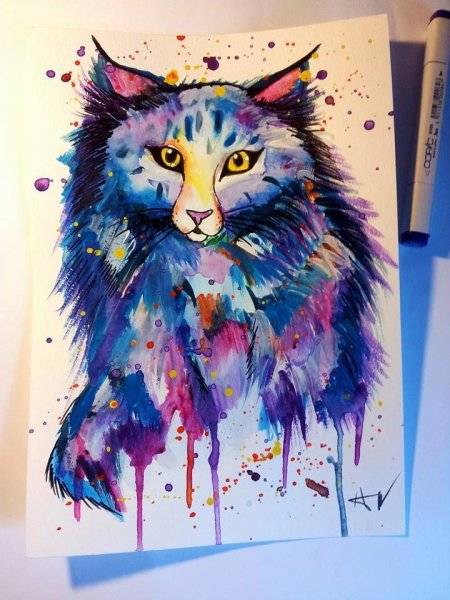 Рисунки акварелью и гуашью