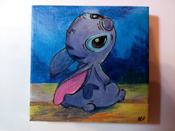 Рисунки красками мультяшные