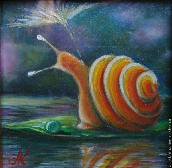 Улитка гуашью