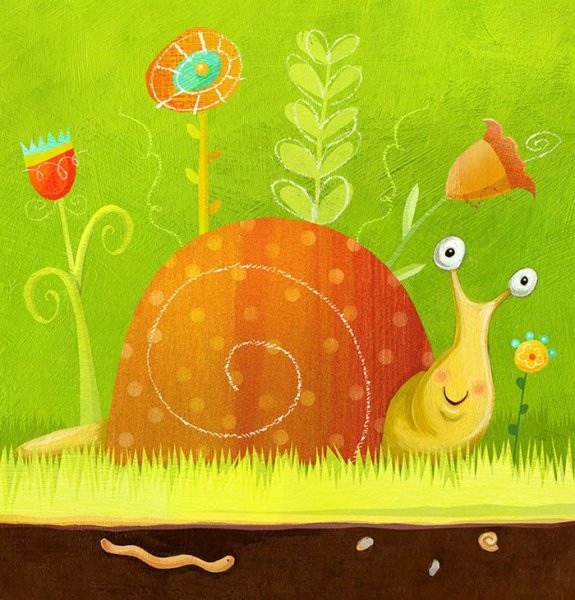 Улитка рисование для детей