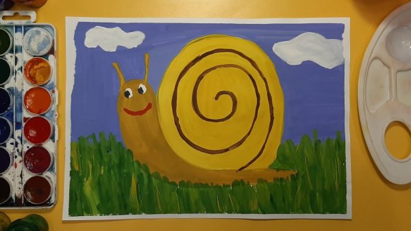 Рисование улитка в старшей группе