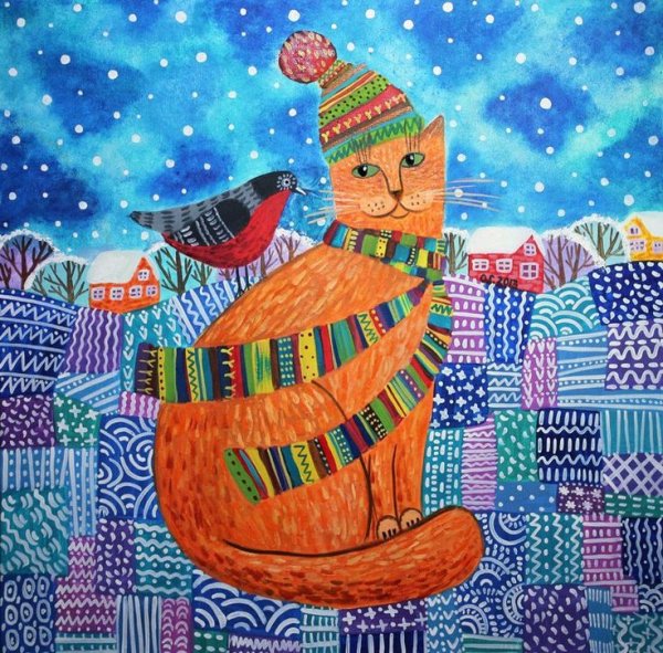 Декоративные котики живопись