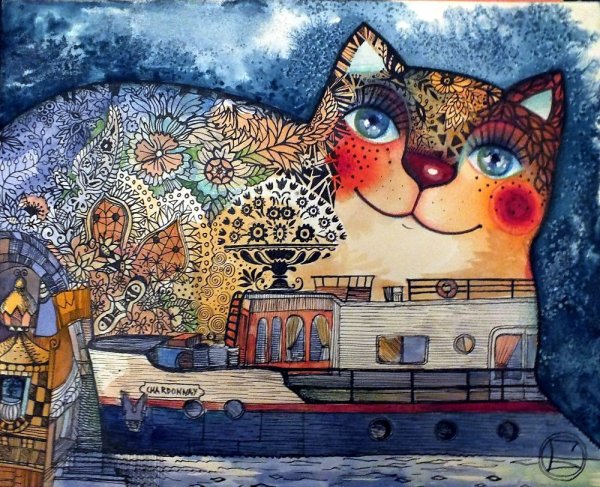 Войцехович Оксана коты картины