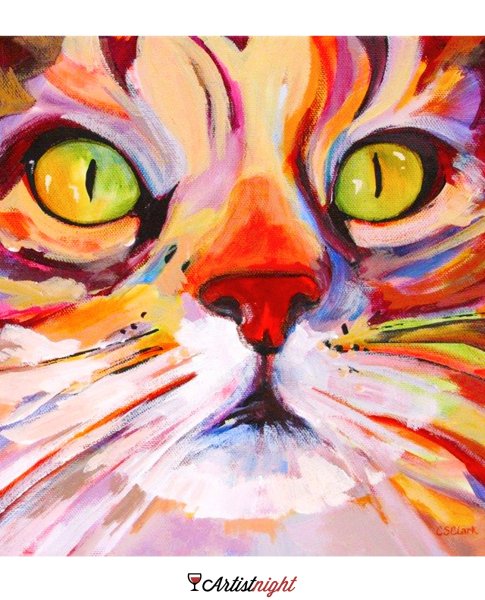 Кошка акрилом