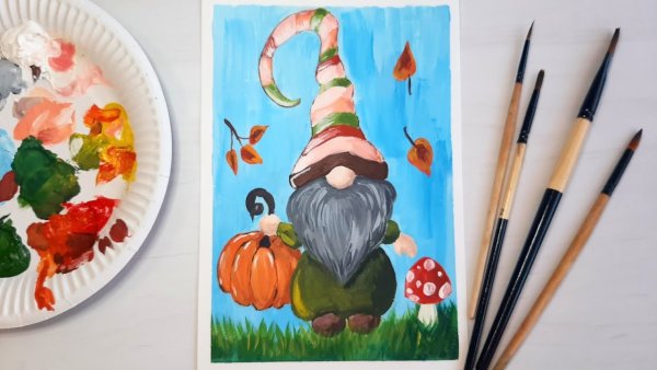 Гном гуашью