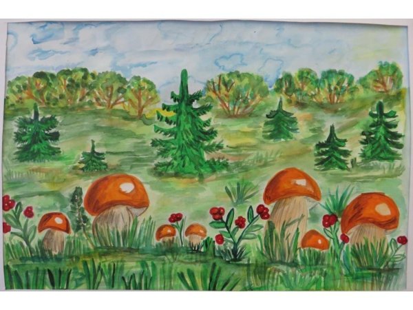 Грибная Полянка рисование в подготовительной группе